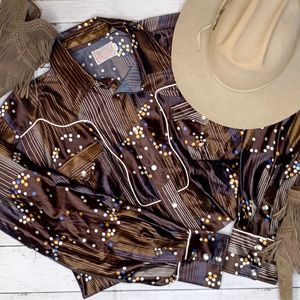 H Bar C Vintage Long Tail Pearl Snap